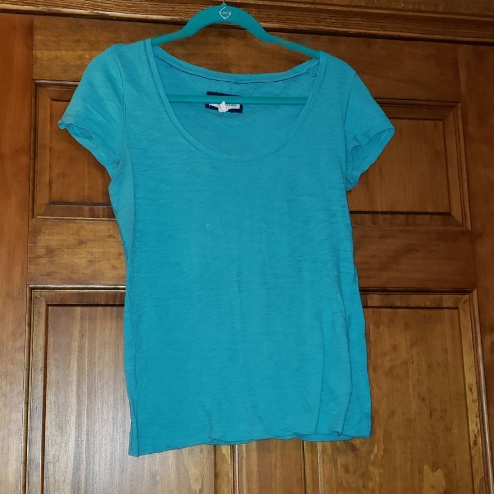 Cute Short Sleeve Scoop Neck Tee
